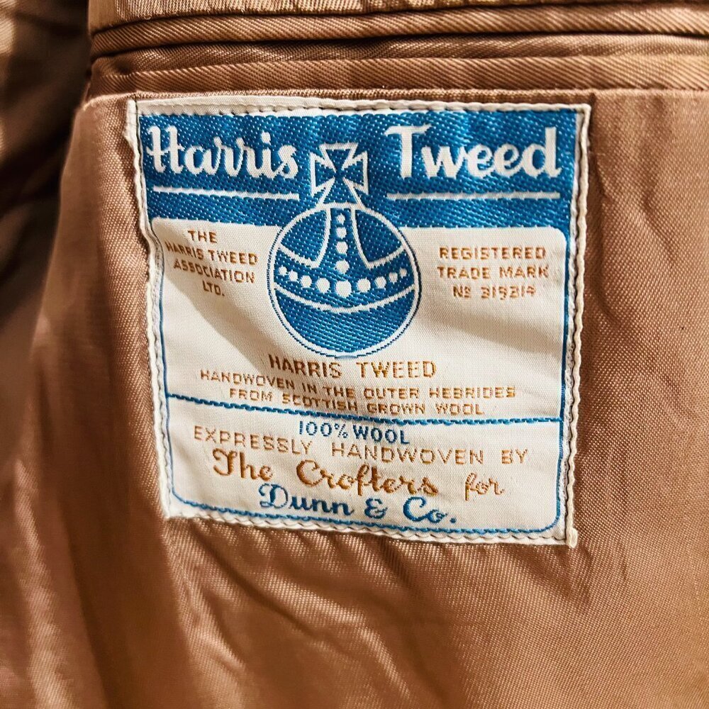 Vintage Dunn & Co. Men’s Tweed Jacket 41 R Multi Color Harris Tweed Blazer Sport - Picture 15 of 16